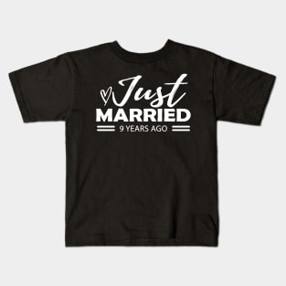 9th Wedding Anniversary - 9 years anniversary Kids T-Shirt